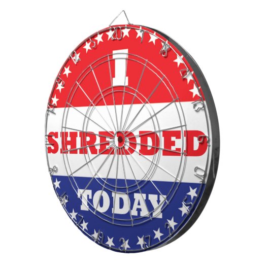 Ik heb vandaag geshredderd dartbord (Voorkant Rechts)