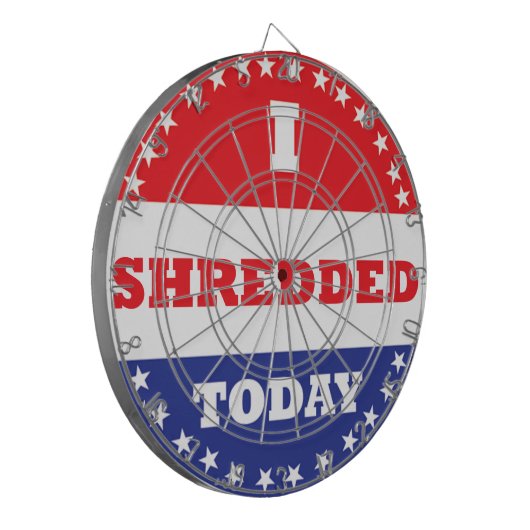 Ik heb vandaag geshredderd dartbord (Voorkant Links)