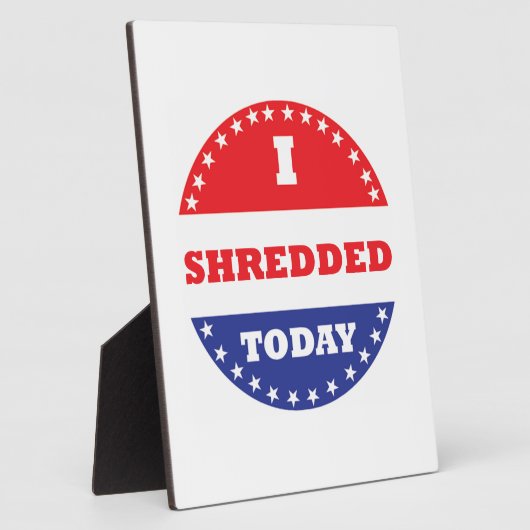 Ik heb vandaag geshredderd fotoplaat (Zijkant)