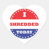 Ik heb vandaag geshredderd hart sticker (Voorkant)