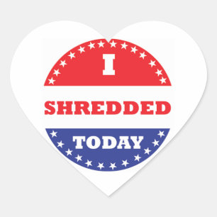 Ik heb vandaag geshredderd hart sticker
