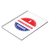 Ik heb vandaag geshredderd notitieboek (Linkerzijde)