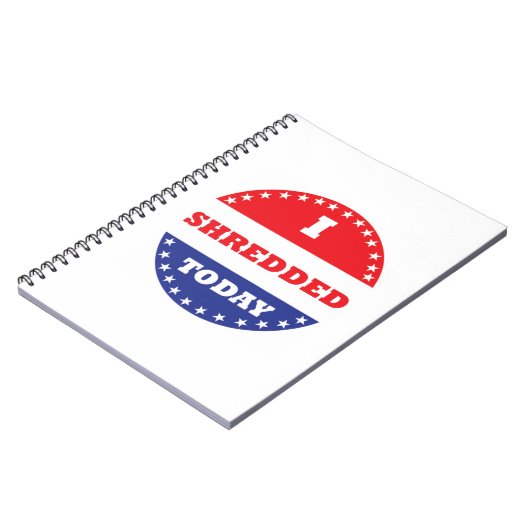 Ik heb vandaag geshredderd notitieboek (Linkerzijde)