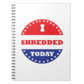Ik heb vandaag geshredderd notitieboek (Voorkant)