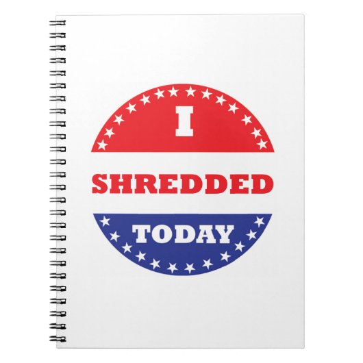 Ik heb vandaag geshredderd notitieboek (Voorkant)