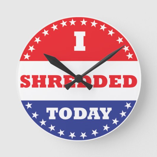 Ik heb vandaag geshredderd ronde klok (Voorkant)