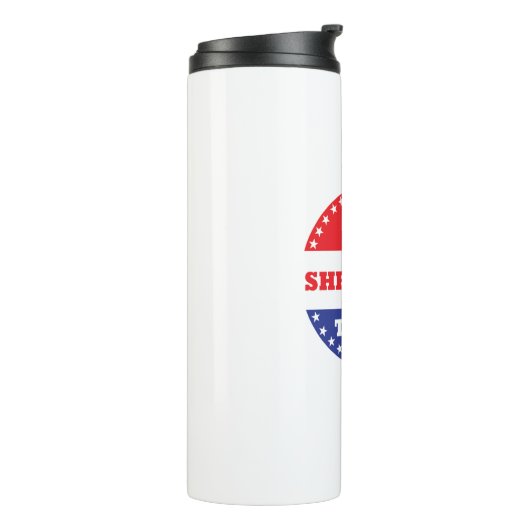 Ik heb vandaag geshredderd thermosbeker (Gedraaid links)