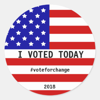 Ik heb vandaag gestemd America Flag Election Custo Ronde Sticker