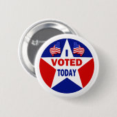 Ik heb vandaag gestemd ronde button 5,7 cm (Voorkant /achterkant)