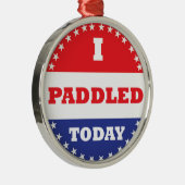 Ik heb vandaag gezadeld metalen ornament (Rechts)