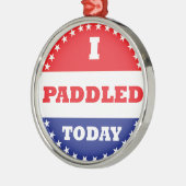 Ik heb vandaag gezadeld metalen ornament (Links)