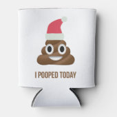 Ik heb vandaag grappig bruin Emoji-kerstPet gepost Blikjeskoeler (Voorkant)