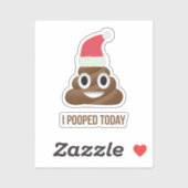 Ik heb vandaag grappig bruin Emoji-kerstPet gepost Sticker (Vel)