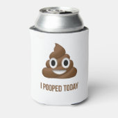 Ik heb vandaag grappig Emoticon gepoold Blikjeskoeler (Blikje Achterkant)