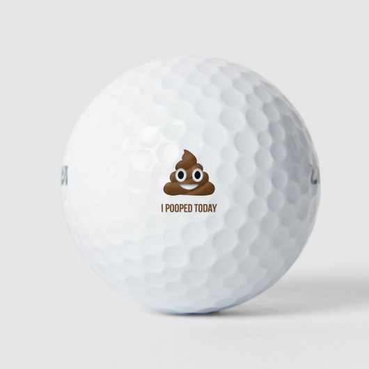 Ik heb vandaag grappig Emoticon gepoold Golfballen (Voorkant)