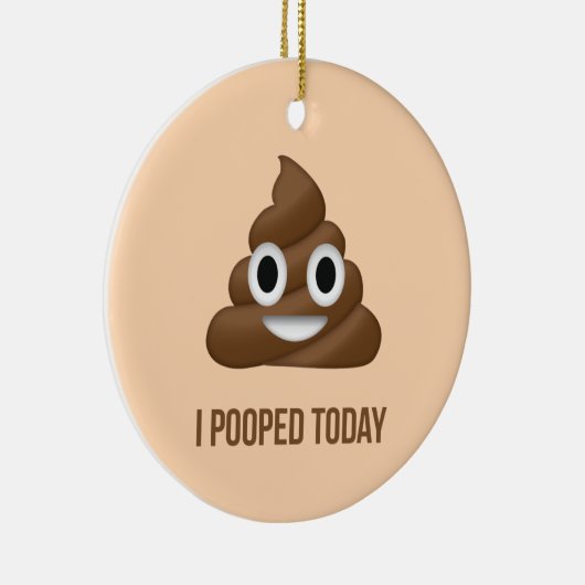 Ik heb vandaag grappig Emoticon gepoold Keramisch Ornament (Rechts)