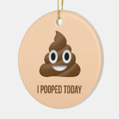 Ik heb vandaag grappig Emoticon gepoold Keramisch Ornament (Links)