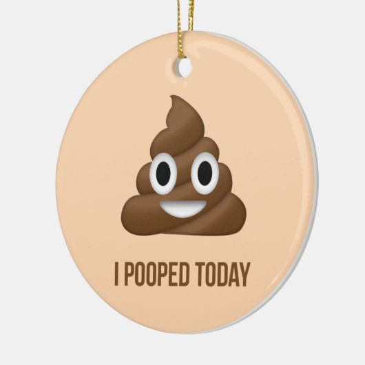 Ik heb vandaag grappig Emoticon gepoold Keramisch Ornament (Links)