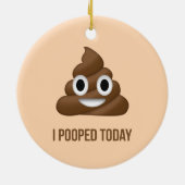 Ik heb vandaag grappig Emoticon gepoold Keramisch Ornament (Achterkant)