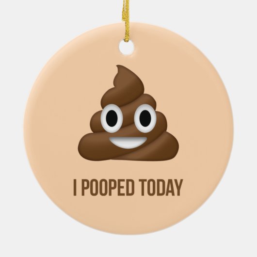 Ik heb vandaag grappig Emoticon gepoold Keramisch Ornament (Achterkant)