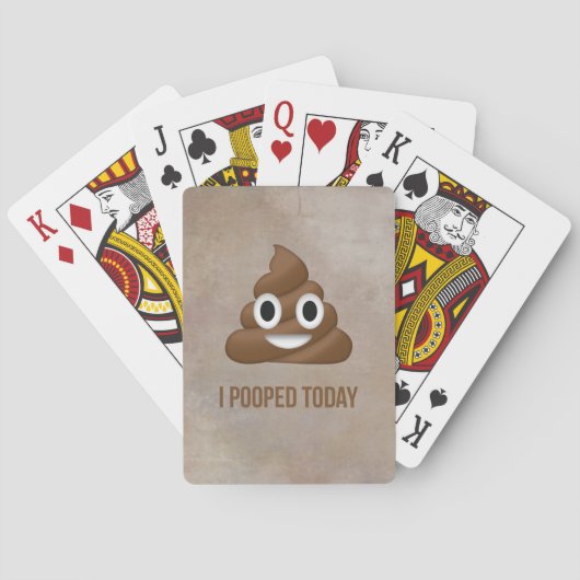 Ik heb vandaag grappig Emoticon gepoold Pokerkaarten (Achterkant)