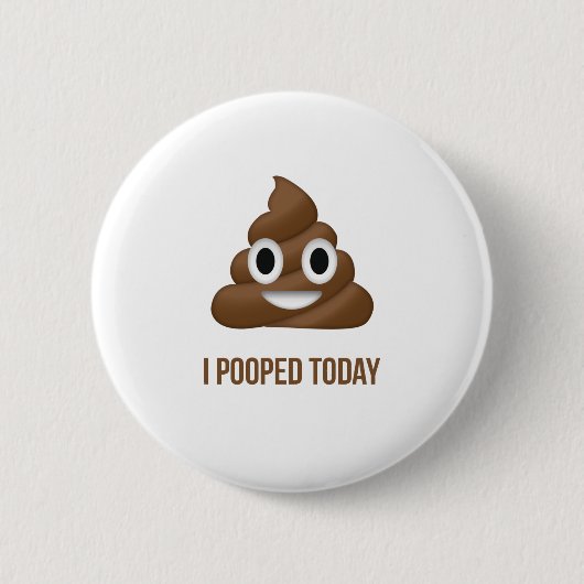 Ik heb vandaag grappig Emoticon gepoold Ronde Button 5,7 Cm (Voorkant)