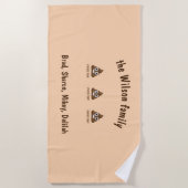 Ik heb vandaag grappig Emoticon gepoold Strandlaken (Voorkant)