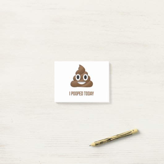 Ik heb vandaag grappig Emoticon geportretteerd Post-it® Notes (Op bureau)