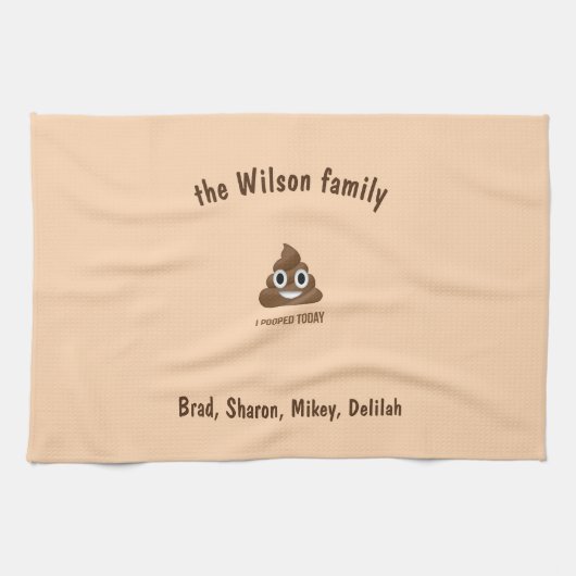 Ik heb vandaag grappig Emoticon geportretteerd Theedoek (Horizontaal)