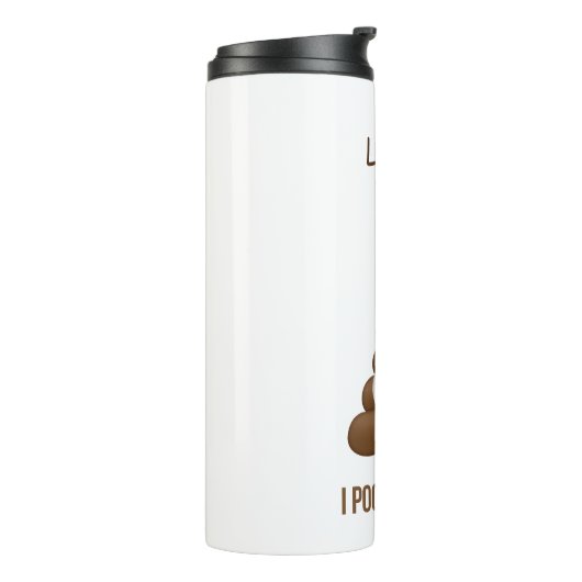 Ik heb vandaag grappig Poo Emoji met naam gepost Thermosbeker (Gedraaid links)