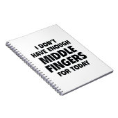 Ik heb vandaag niet genoeg middenvingers notitieboek (Rechterzijde)