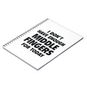 Ik heb vandaag niet genoeg middenvingers notitieboek (Linkerzijde)