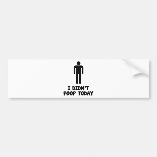Ik heb vandaag niet gepost bumpersticker (Voorkant)