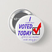 Ik heb vandaag niet gestemd ronde button 5,7 cm (Voorkant /achterkant)