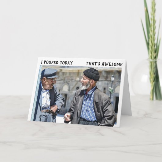 IK HEB VANDAAG OVER DE HILL BIRTHDAY-KAARTEN GESPE KAART (Voorkant)