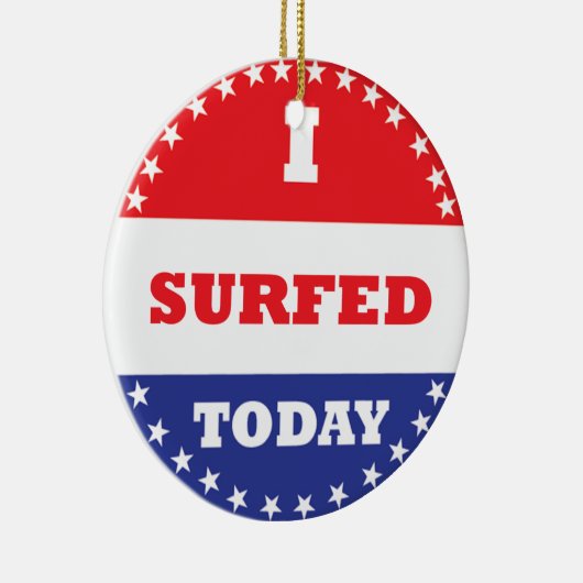 Ik heb vandaag overleven keramisch ornament (Rechts)