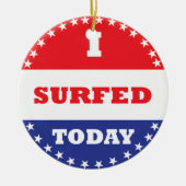 Ik heb vandaag overleven keramisch ornament (Voorkant)