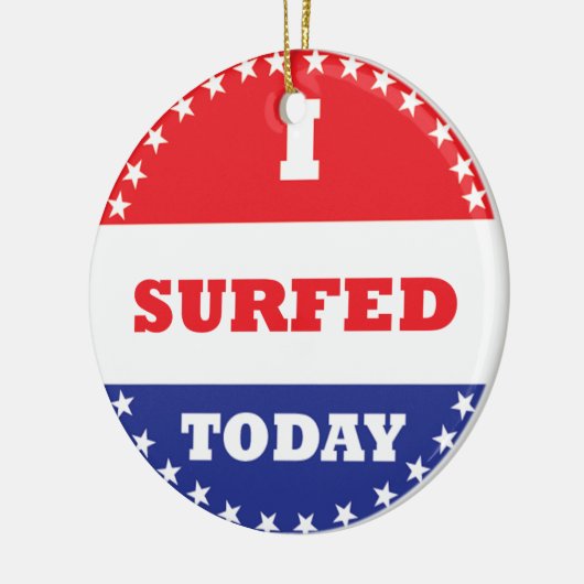 Ik heb vandaag overleven keramisch ornament (Links)