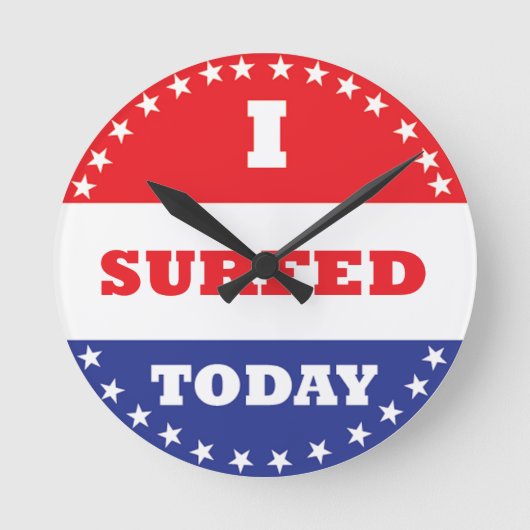 Ik heb vandaag overleven ronde klok (Voorkant)