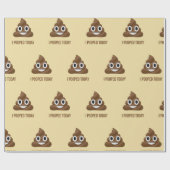 Ik heb vandaag Poo Emoji gepoold Cadeaupapier (Vlak)