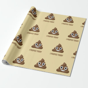 Ik heb vandaag Poo Emoji gepoold Cadeaupapier