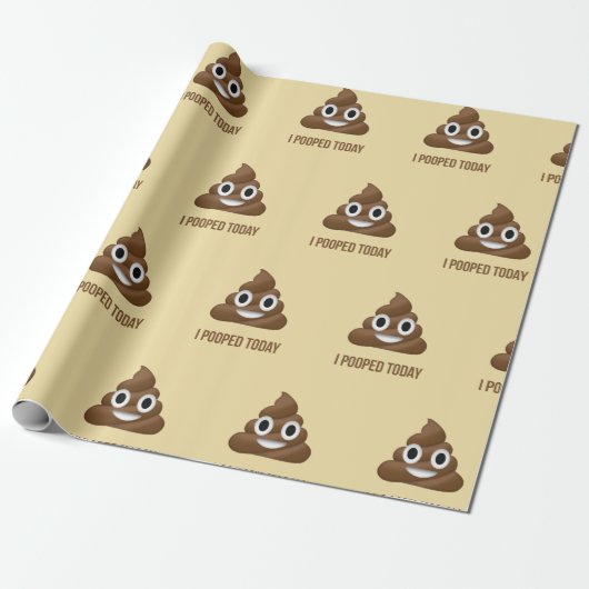 Ik heb vandaag Poo Emoji gepoold Cadeaupapier (Uitgerold)