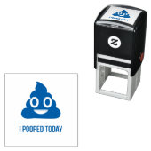 Ik heb vandaag Poo Emoji gepoold Zelfinktende Stempel (In situ)