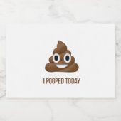 Ik heb vandaag Poo Emoji glimlachen Sparkling Wijnetiket (Enkel label)