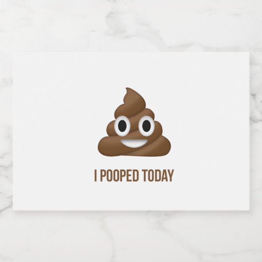 Ik heb vandaag Poo Emoji glimlachen Sparkling Wijnetiket (Enkel label)