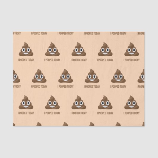 Ik heb vandaag Poo Emoji glimlachen Tissuepapier (Voorkant)