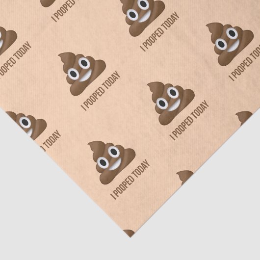 Ik heb vandaag Poo Emoji glimlachen Tissuepapier (Detail)