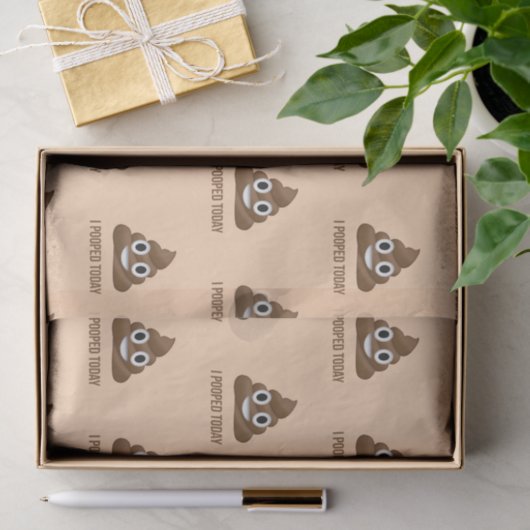 Ik heb vandaag Poo Emoji glimlachen Tissuepapier (Geschenk)