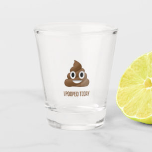 Ik heb vandaag Poo Emoji Shot Glass gepoold Glas