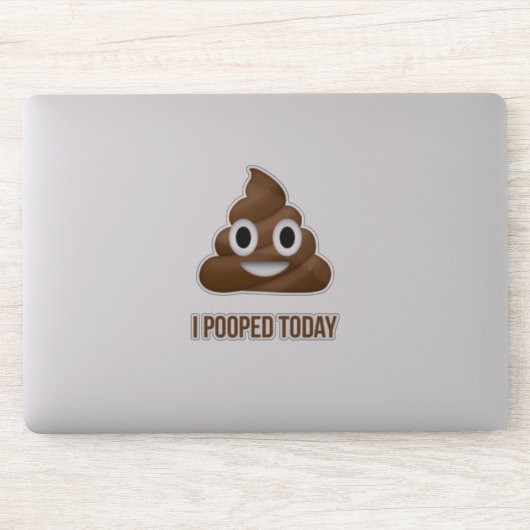 Ik heb vandaag Poo Emoticon gepoold Sticker (Computer)